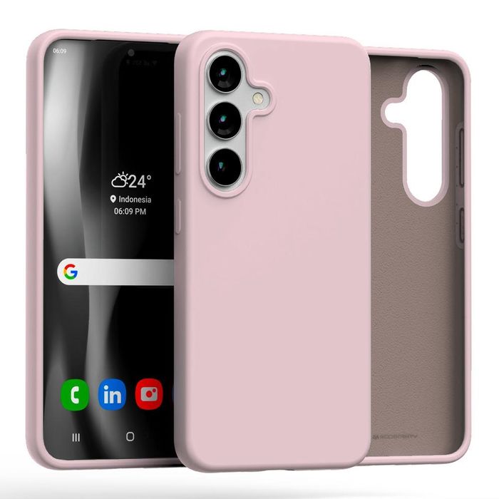 Etui do Galaxy S25 Mercury Silicone Case Obudowa różowe