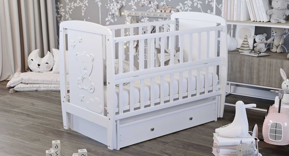 Ліжко для Немовлят ; Ліжечко Букове _ Кроватка для новонароджених.