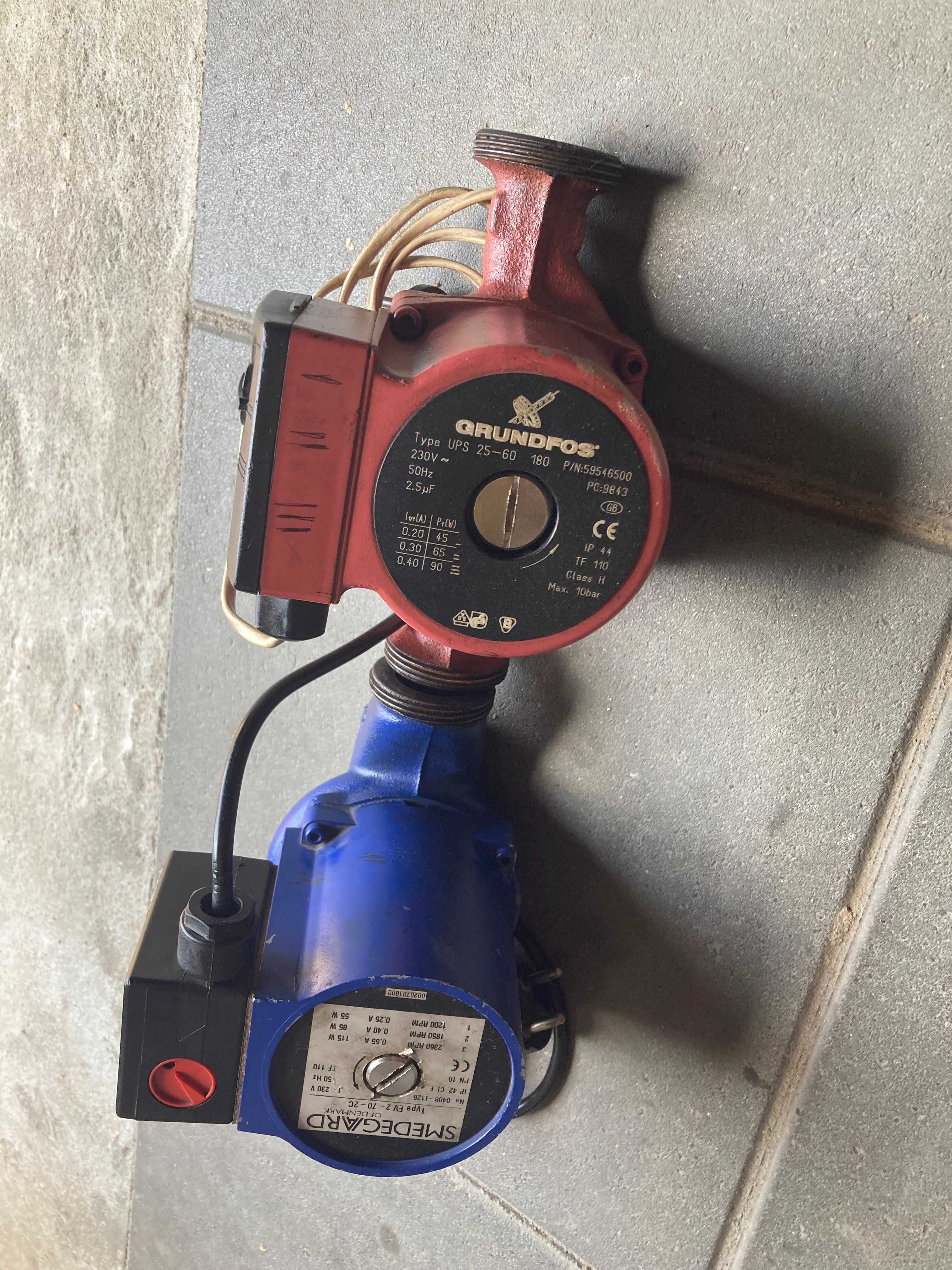 Dwie pompy obiegowe wody do instalacji CO