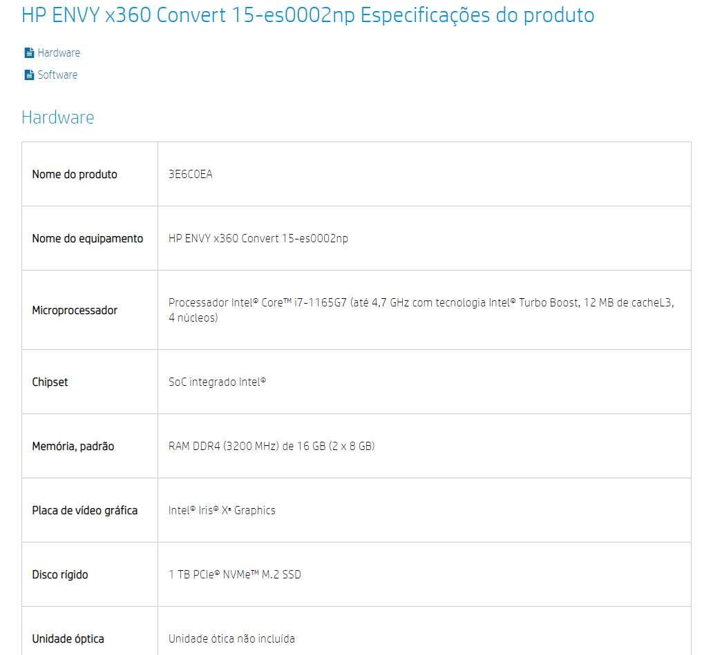 Hp ENVY 15 x360 | Convertible Model | 15-es0002np