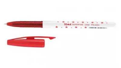Długopis Superfine 0,5mm czer. (20szt) TOMA
