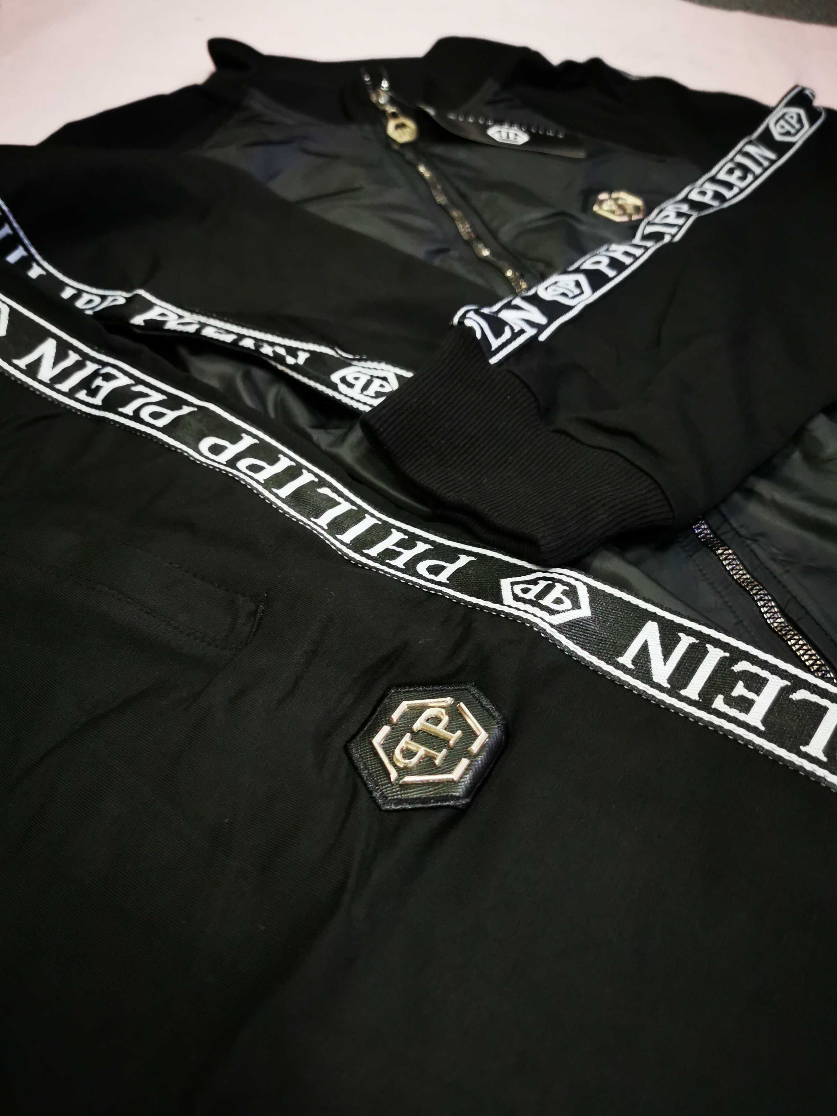 Dres męski Philipp Plein nowość logowany czarny hit