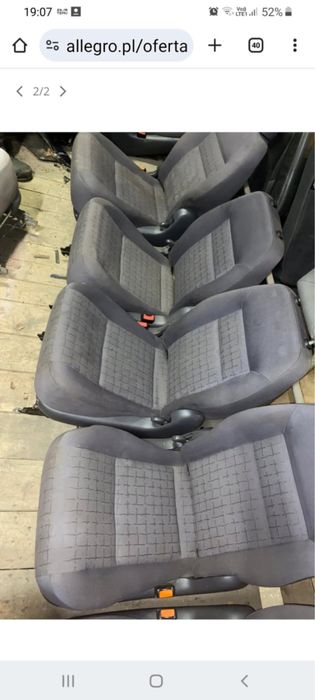 Siedzenia 5 sztuk Seat Alhambra I przed lift od wersji 7os. Stan dobry