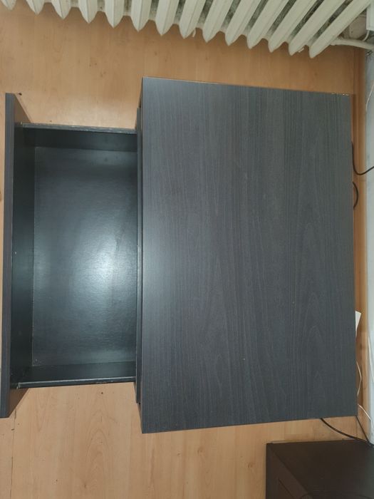 Szafka nocna komoda 2 szuflady ciemny brąz