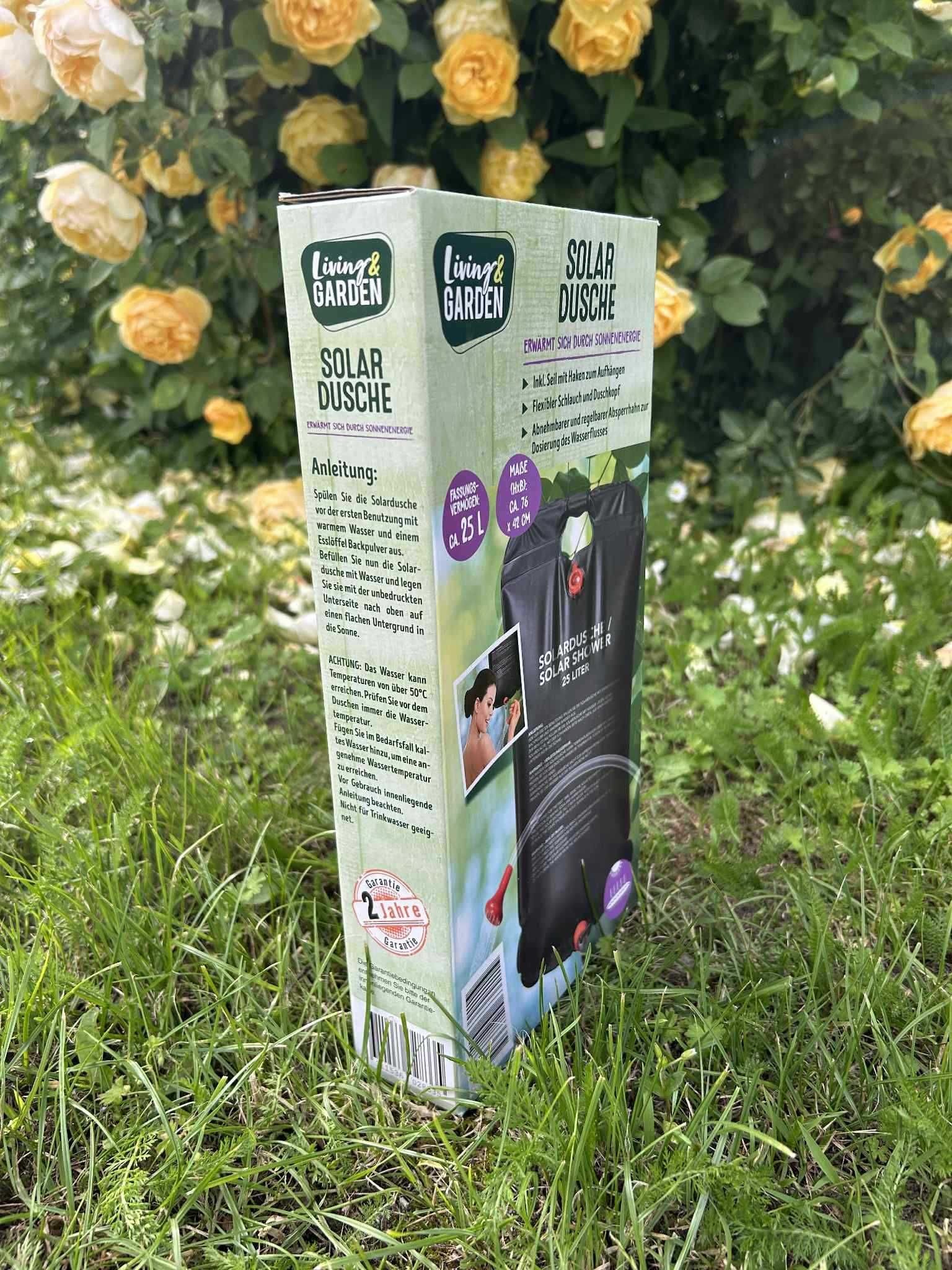 Prysznic kempingowy solarny duży mocny  Living & Garden – 25L