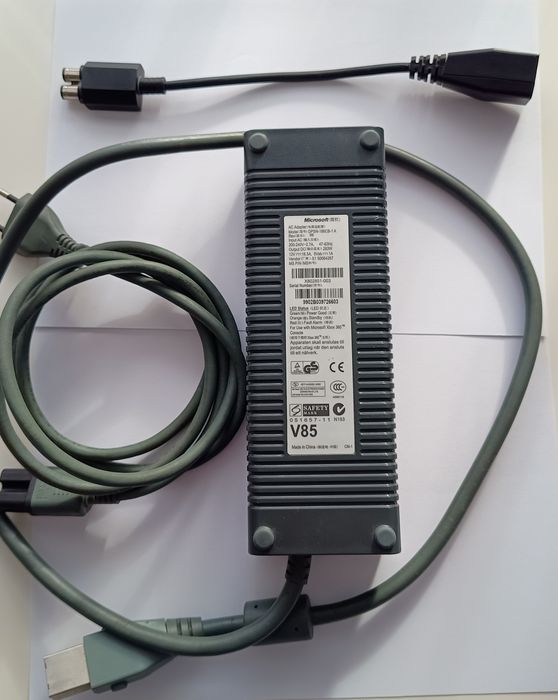 Oryginalny zasilacz microsoft xbox 360 + adapter