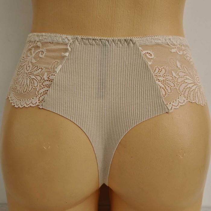 3PAK Stringi Maxi Damskie XXL Wysoki Stan