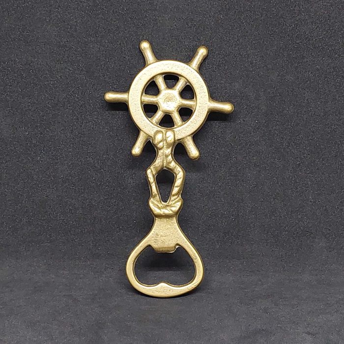 Корабельный ШТУРВАЛ открывалка ИДОЛ теннисная РАКЕТКА бронза ОВЕН