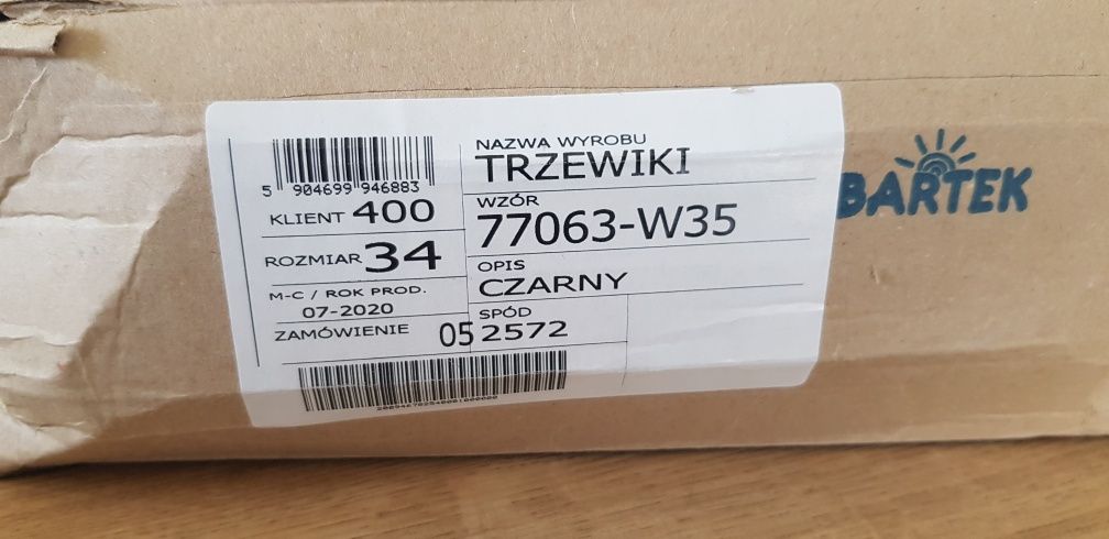 Buty bartek nowe rozmiar 34 zamsz