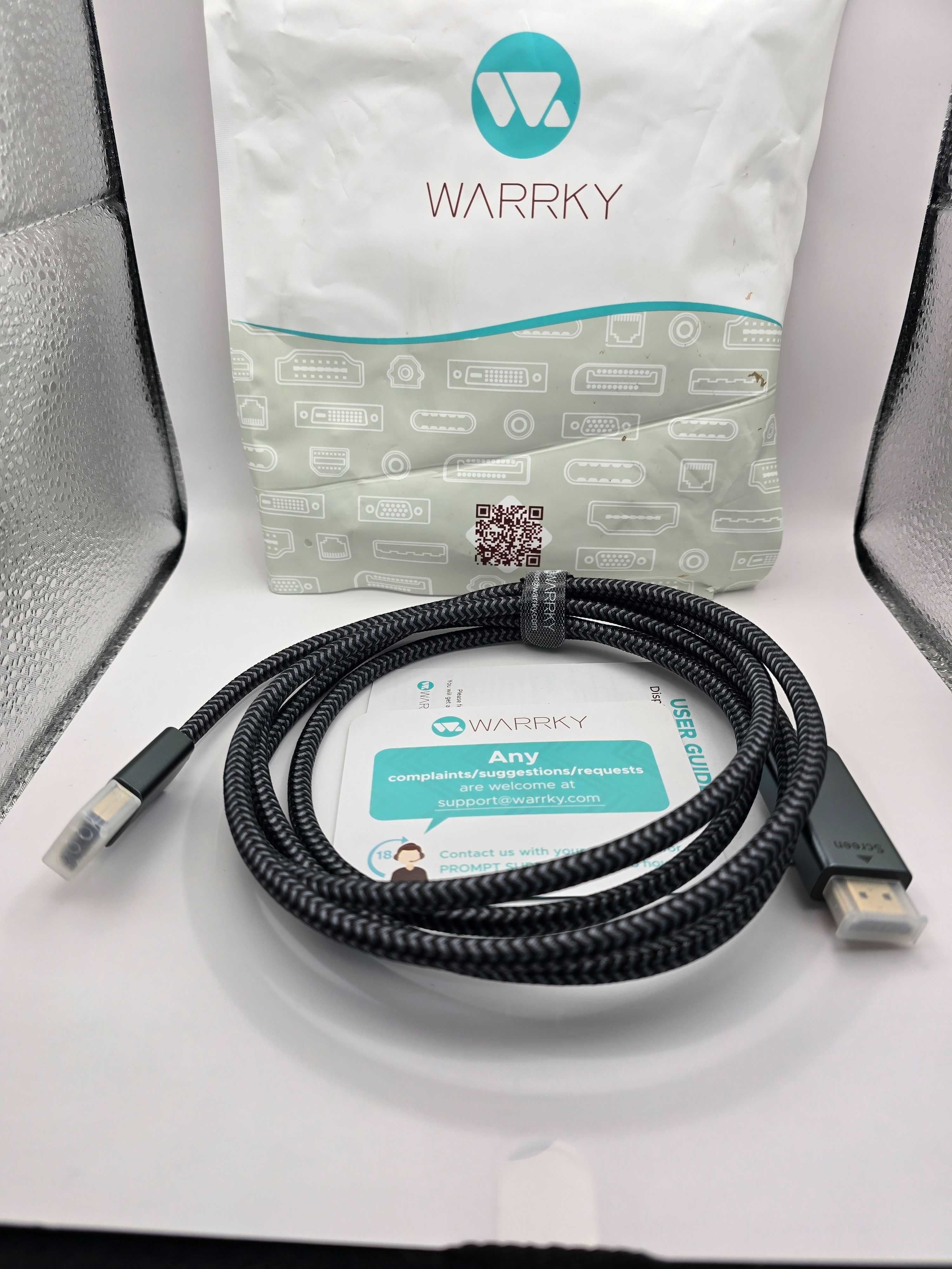 kabel 4K Display Port na kabel HDMI, WARRKY 2 metrowy