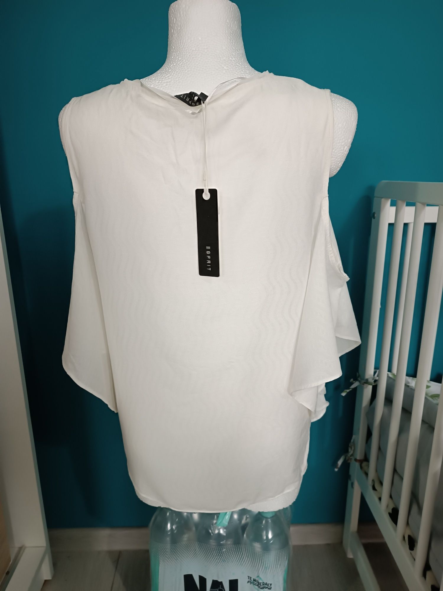 Nowa damska koszula bluzka kopertowy dekolt XL