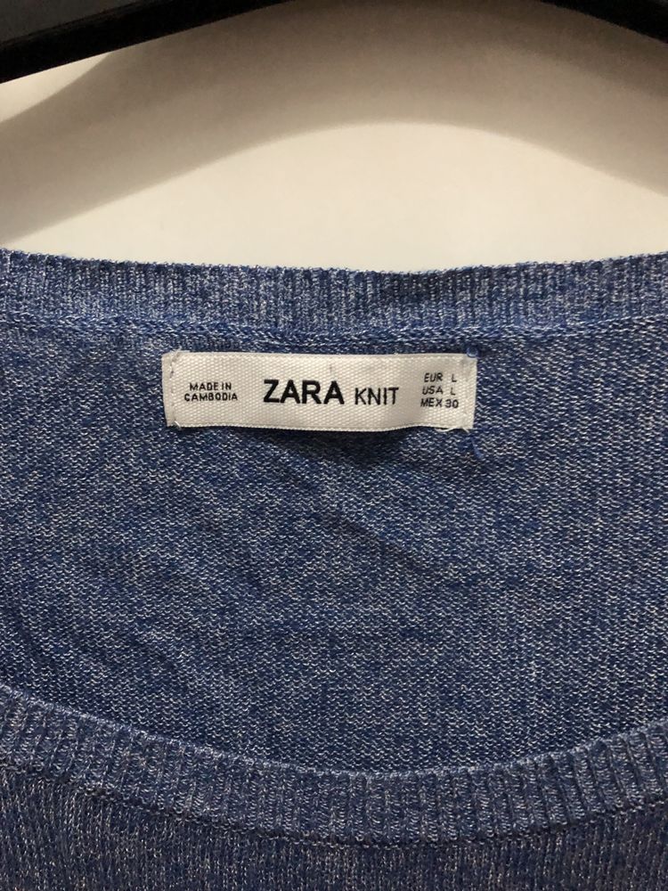 Camisola de malha azul da Zara