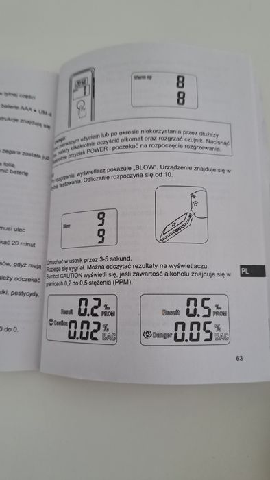 Miernik promili po spożyciu alkoholu