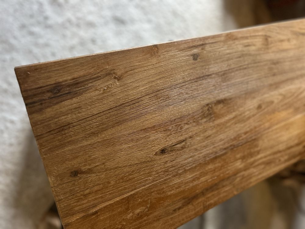 drewniana konsola TEAK lite drewno rustykalna szafka FARMHOUSE boho