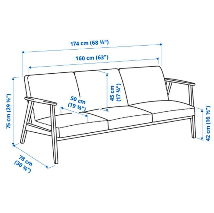IKEA EKENÄSET Sofá 3 lugares e 2 poltronas