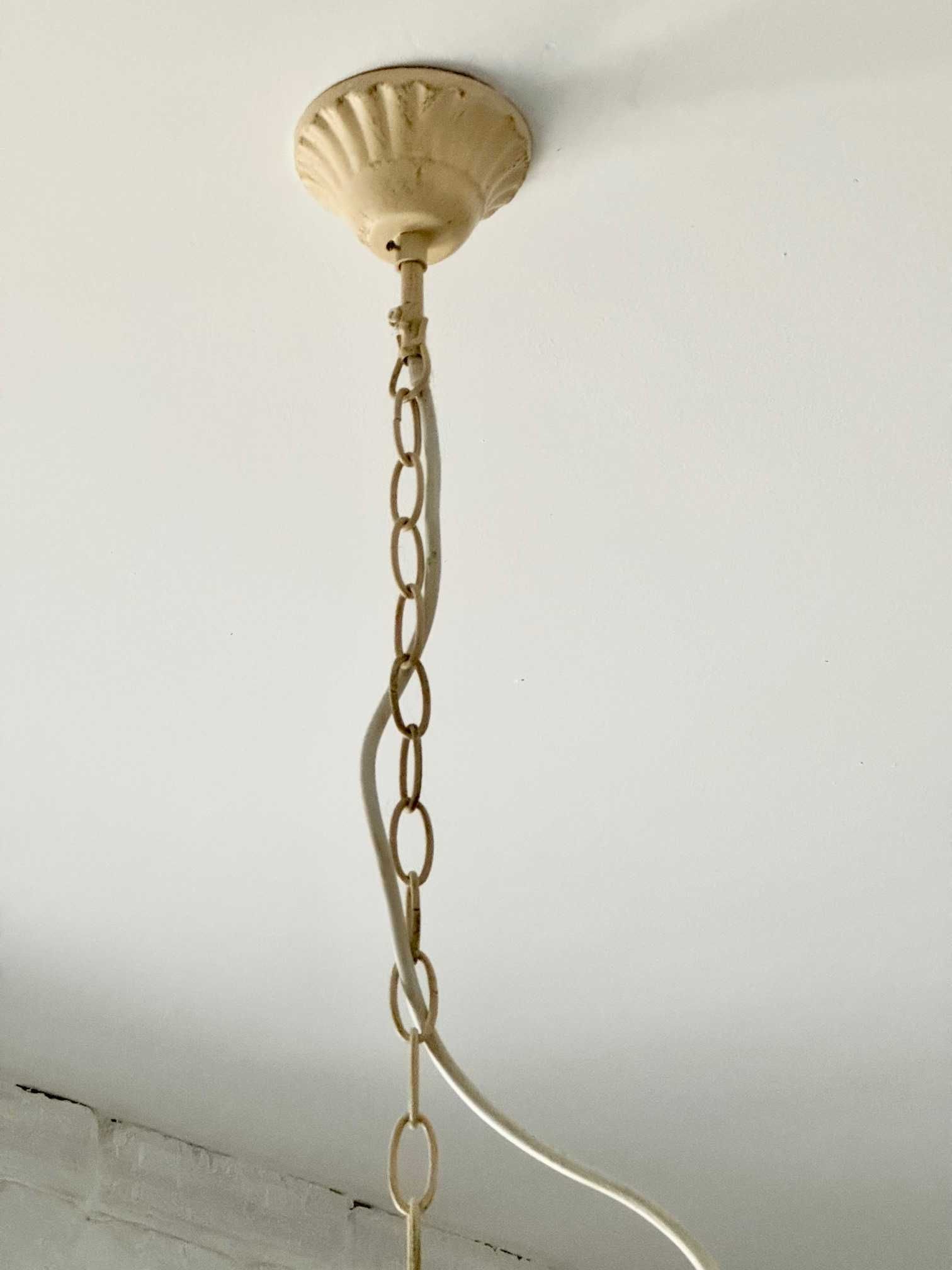 lampa żyrandol shabby chick styl francuski z kompletem żarówek