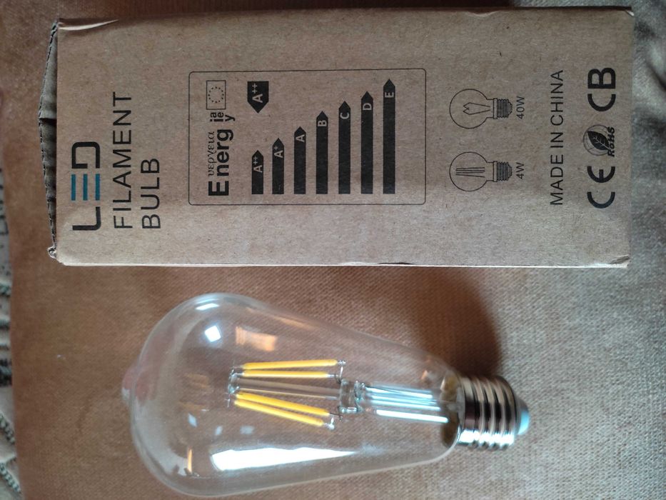 Светодиодная винтажная лампа под ретро, цоколь Е27