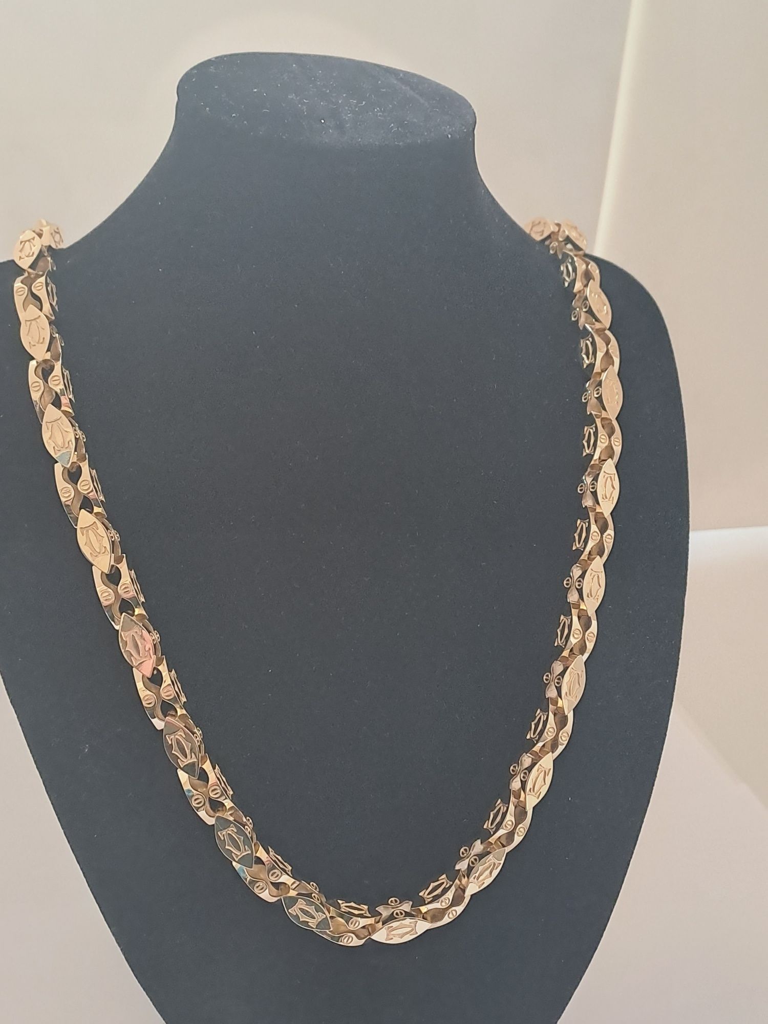 Złoty łańcuszek splot CARTIER 585 Nowy!