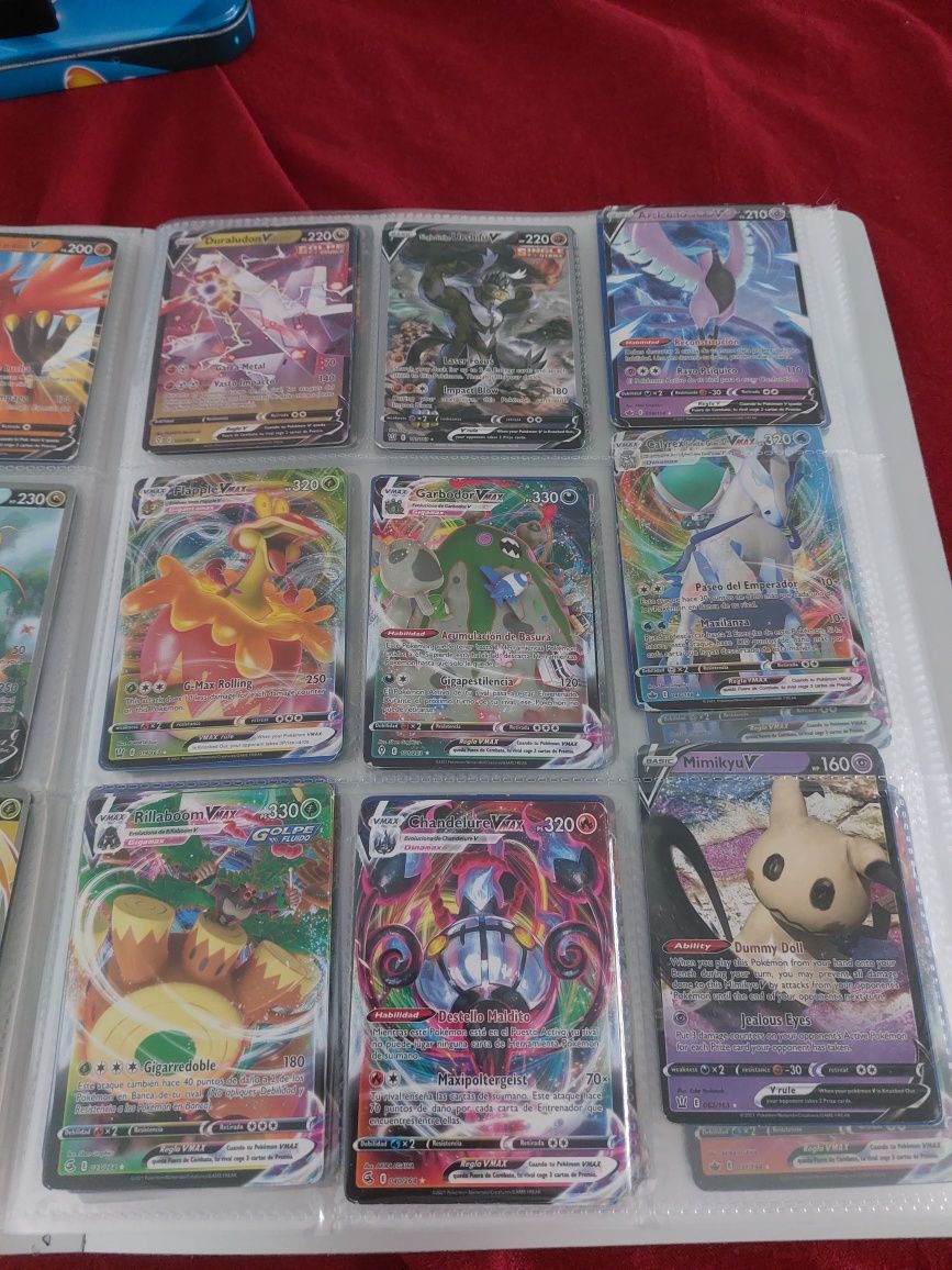 Cartas pokemon com caderneta