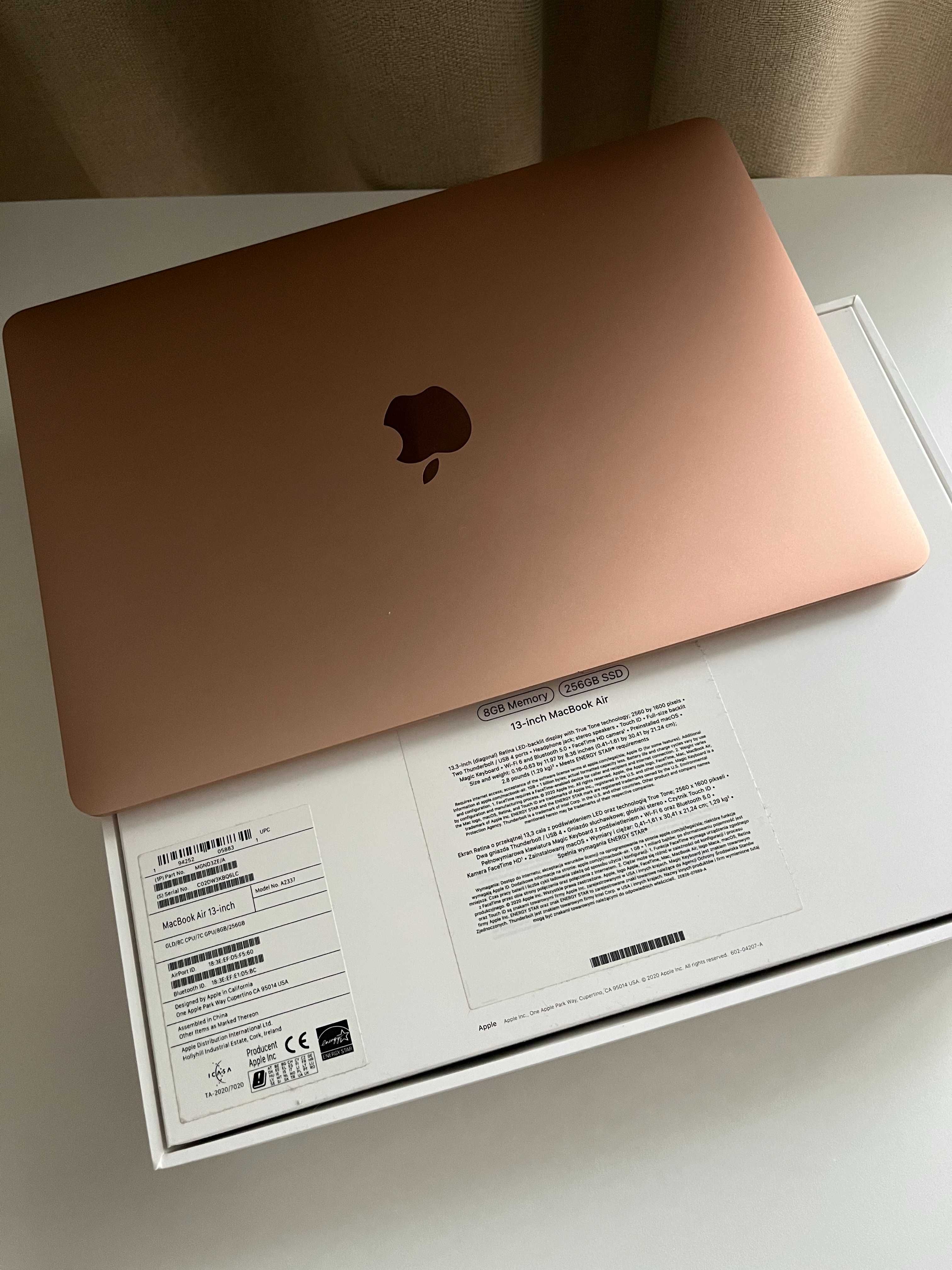 Apple MacBook Air 13, 2021, 8GB, 256 SSD