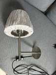 Lampka scienna kinkiet  IKEA abazur materialowy szara