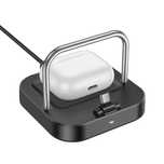 Ładowarka biurkowa Hoco 2w1 USB C + ładowanie bezprzewodowe 5W PD QC