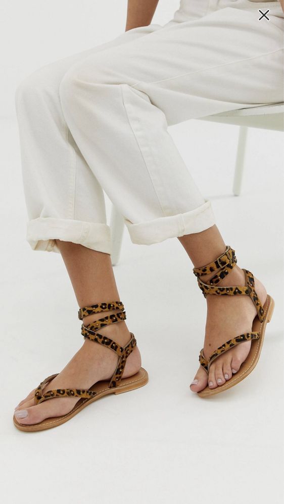 Босоніжки у стилі Zara леопардовий принт натуральна шкіра