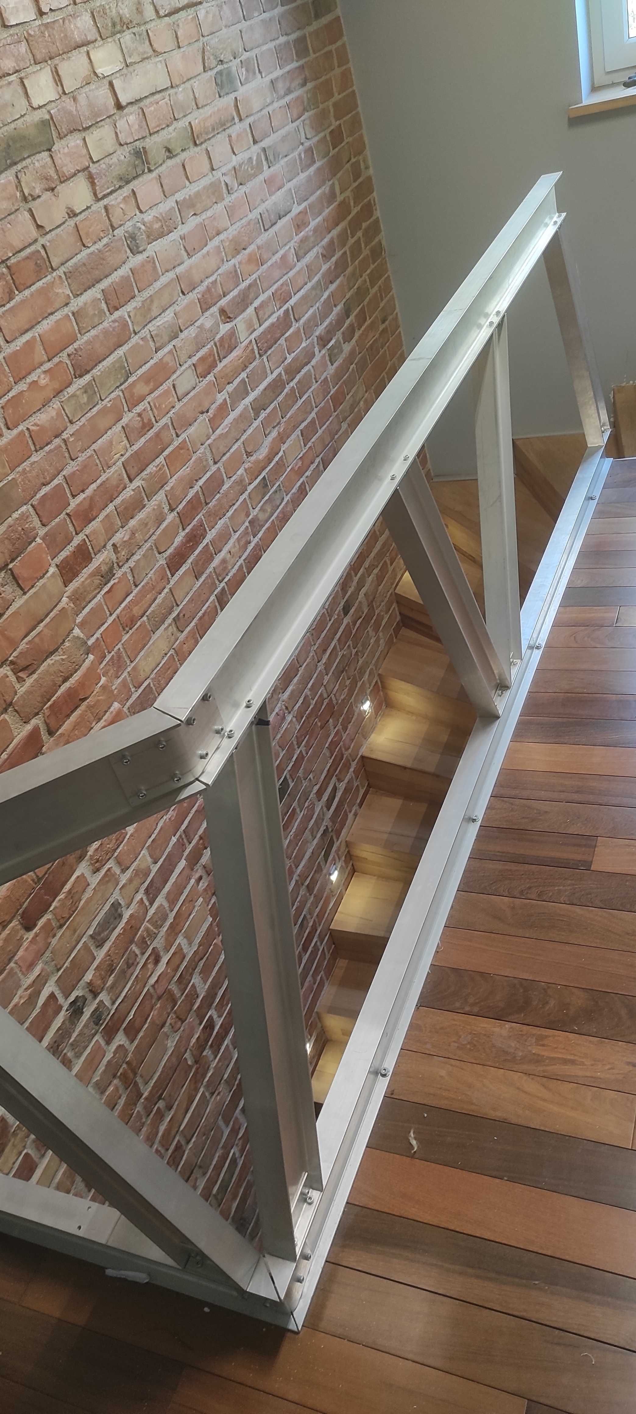 Poręcz aluminium, loft
