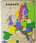 Drewniane puzzle Europy w języku angielskim