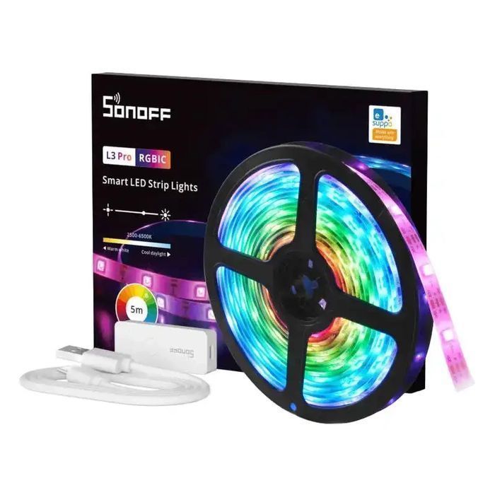 Inteligentna Taśma Wifi Rgbic Led Sonoff L3 Pro 5M