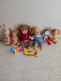Мягкие игрушки, детский рюкзак,кукла