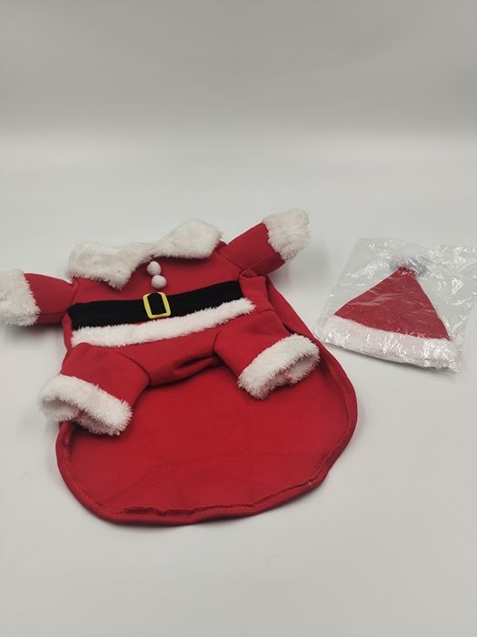 Strój świąteczny Mikołaj dla psa/kota  czapeczka