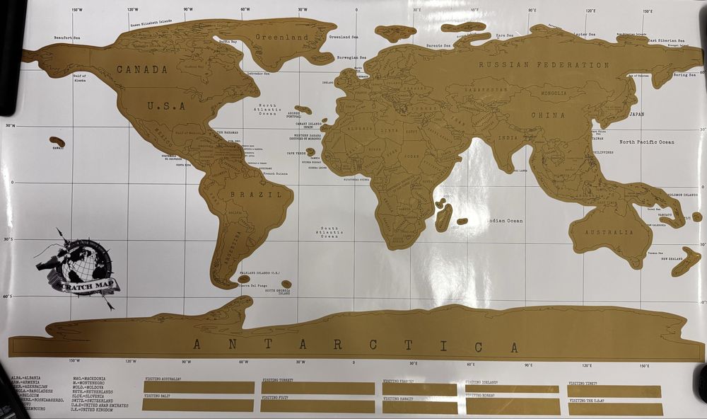 Scratch Map Mapa Świata zdrapka