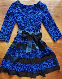 Нарядное синее платье, размер 40-42 / Синя сукня, сине плаття.
