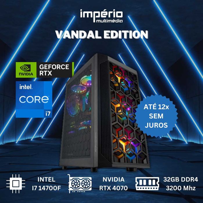 [NOVO] PC IM Vandal Edition i7 14700F / RTX 5070 / 32GB - 12x s/juros