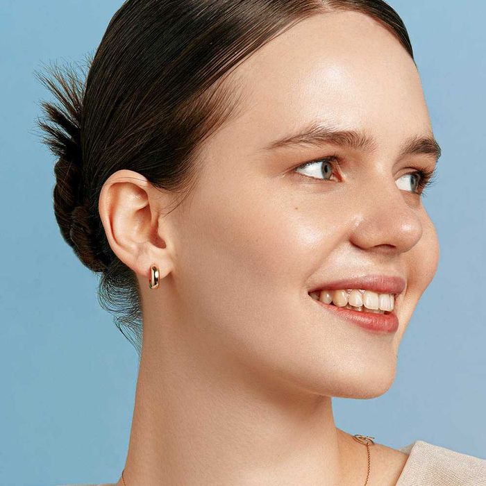 Сережки из желтого золота 14k [бренд loveyou]