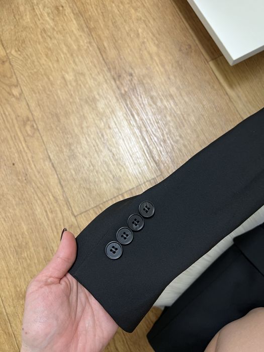 Оверсайз чорний жакет піджак пиджак блайзер батал 50 розмір матовий