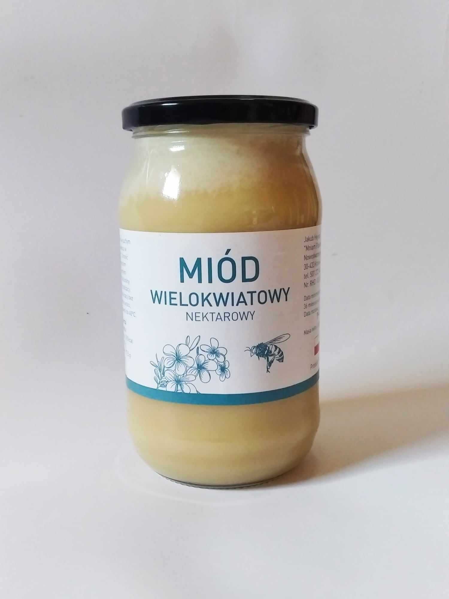 Miód Wielokwiatowy Wiosenny 1.1kg. Miód prosto od pszczelarza.