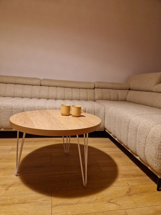 Stolik kawowy MDF Jasny Dąb