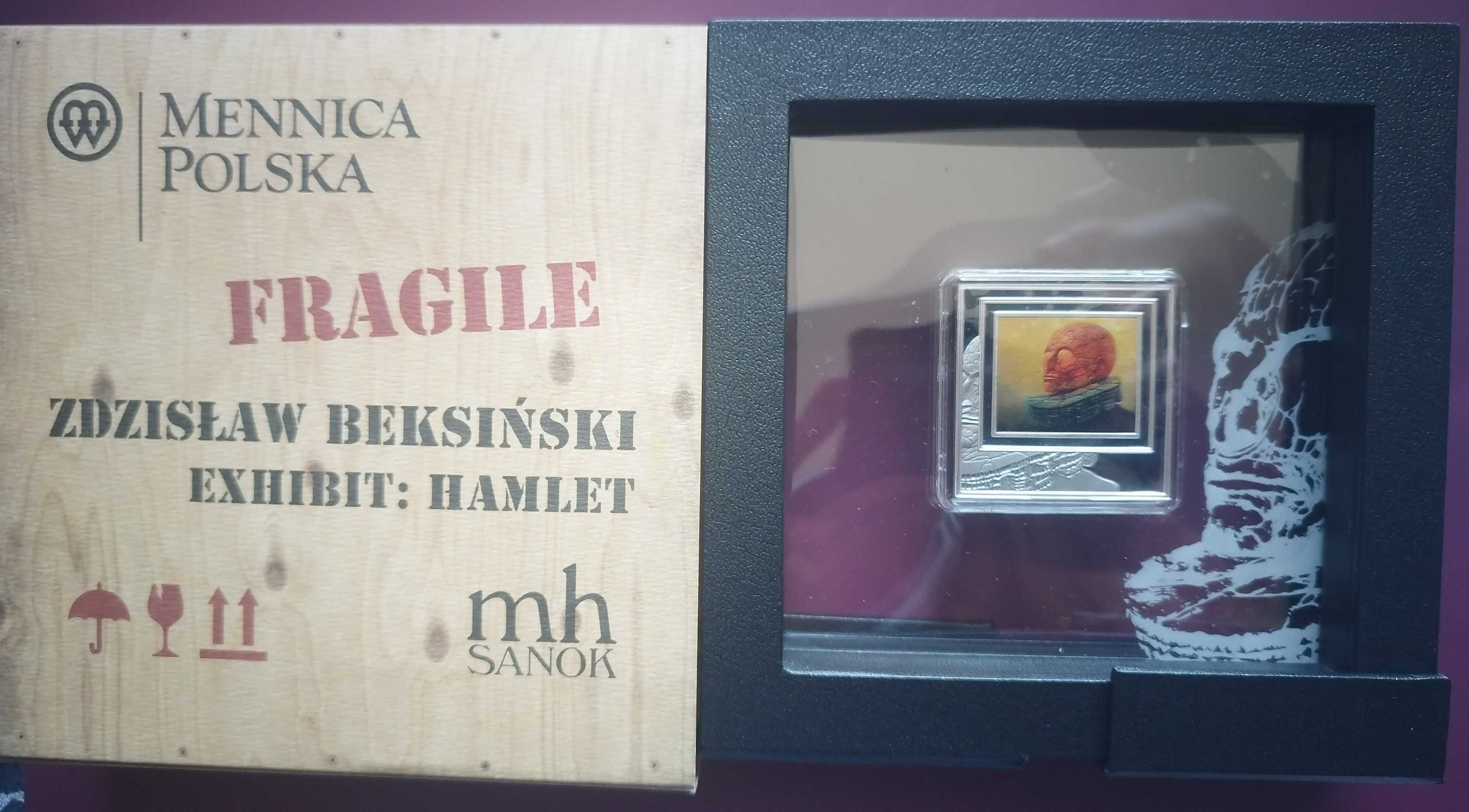 Beksiński moneta - Hamlet