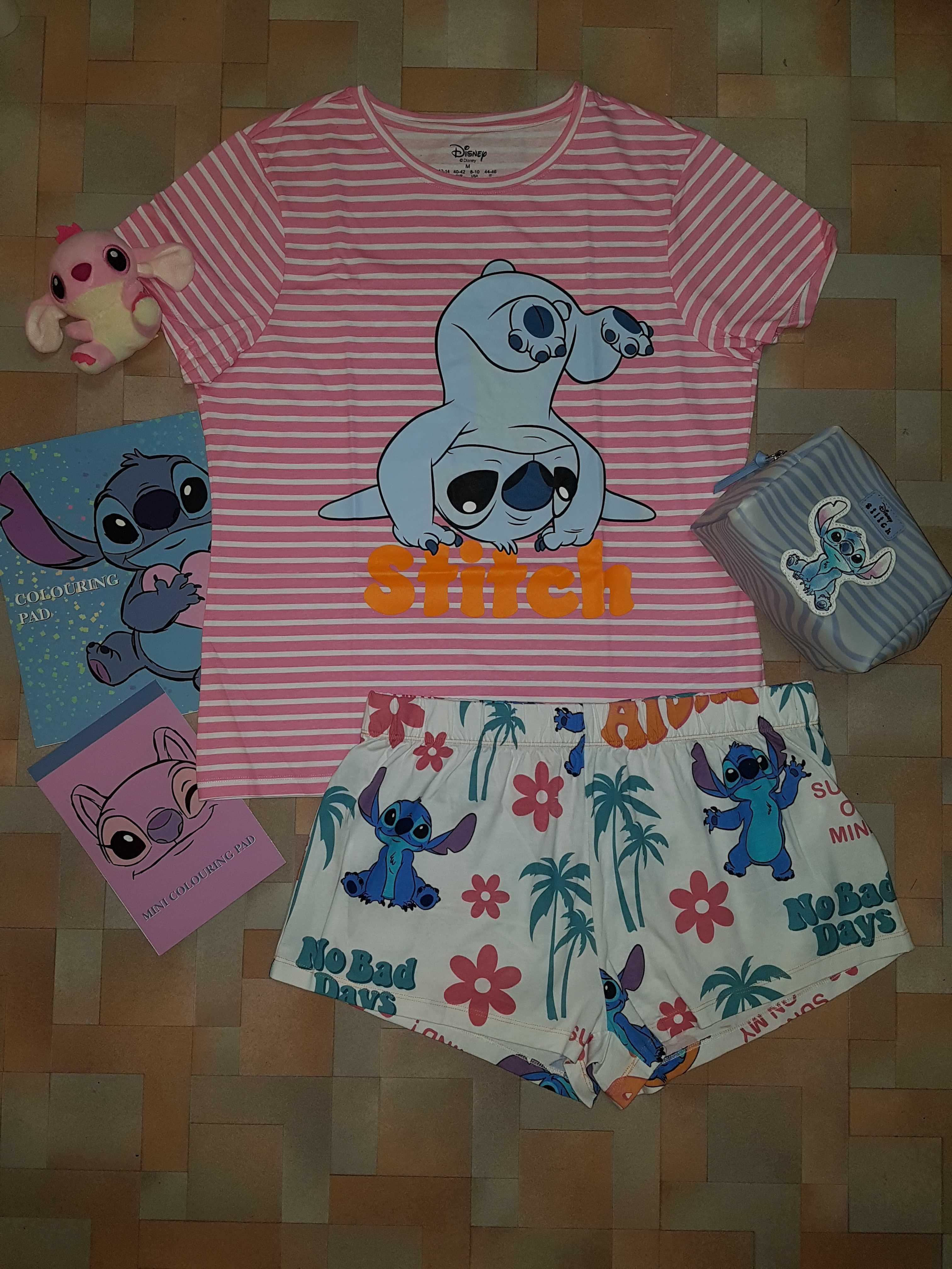 Красивая, яркая пижама, комплект хлопок Стич, Stitch Disney М размер