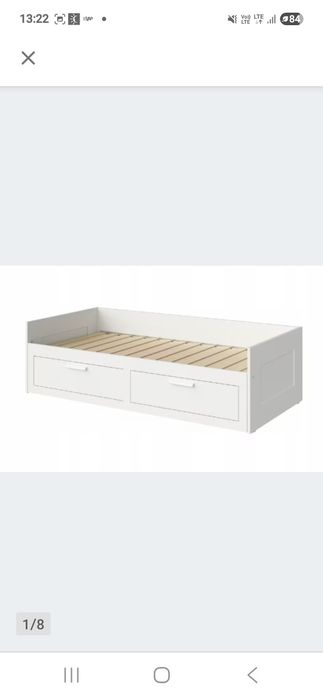Łóżko Ikea rozkładane 80/200 BRIMNES  2 x materac