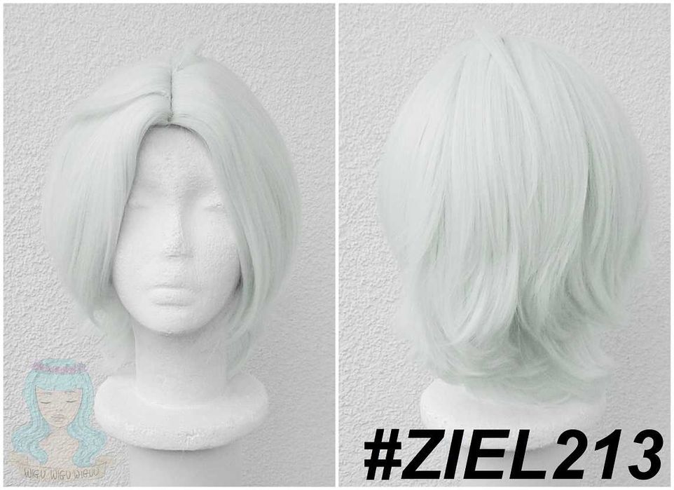Ifa Genshin Impact zielona pastelowa jasna krótka peruka cosplay wig