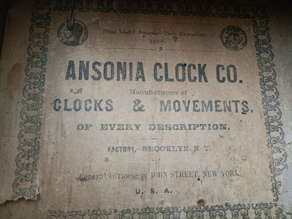 Relógio Ansonia impecável