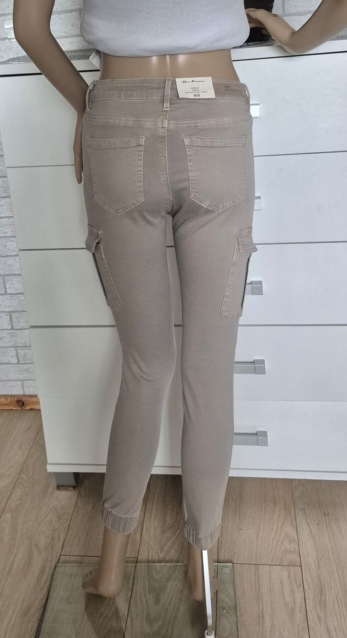 Spodnie dżinsowe damskie joggery Only 36/32 szare, nowe z metką.