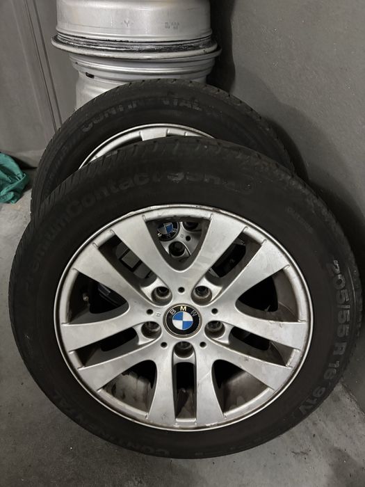 3 jantes originais bmw - 2 com pneu / 1 sem