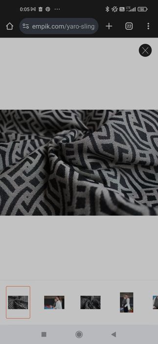 Chusta tkana Yaro Braid Black Natural Seacell Wrap