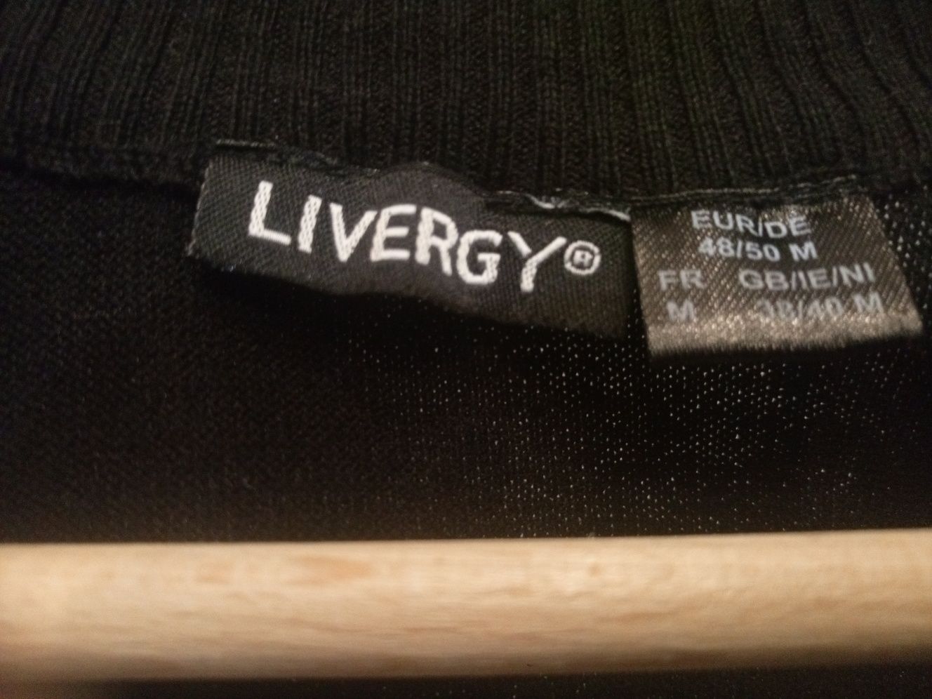 Męski kardigan czarny jak nowy r. 48/50 Livergy