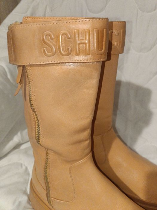 Шкіряні ботинки Schutz персикові