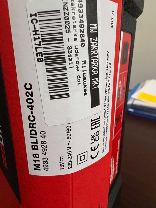MILWAUKEE bezszczotkowa kompaktowa zakrętarka udarowa M18 BLIDRC-402C